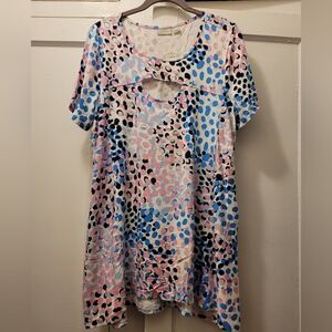 NWT, Size 14, Zim & Zoe by City Chic foil print top